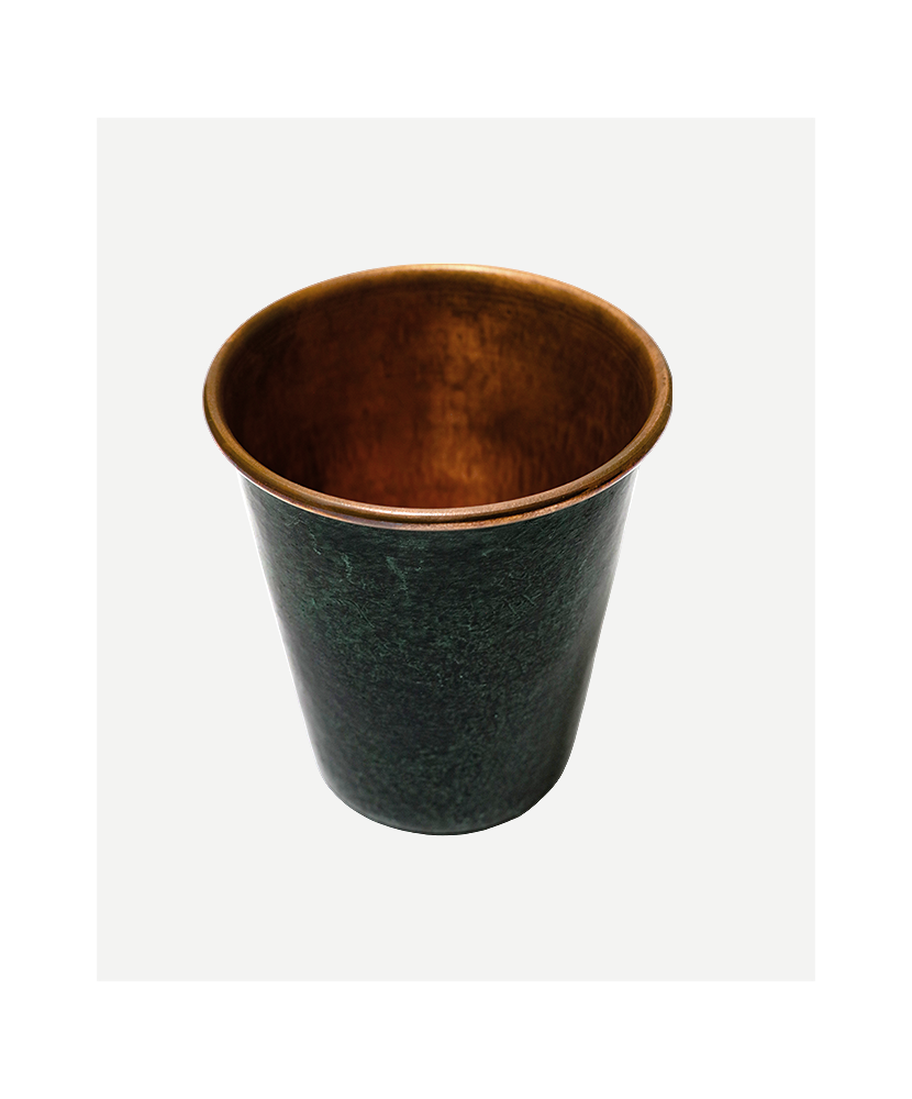 Vaso Liso de Cobre Negro Mediano