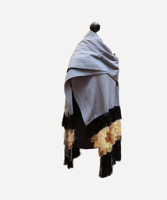 Rebozo Gris Mil Flores