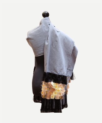 Rebozo Gris Mil Flores