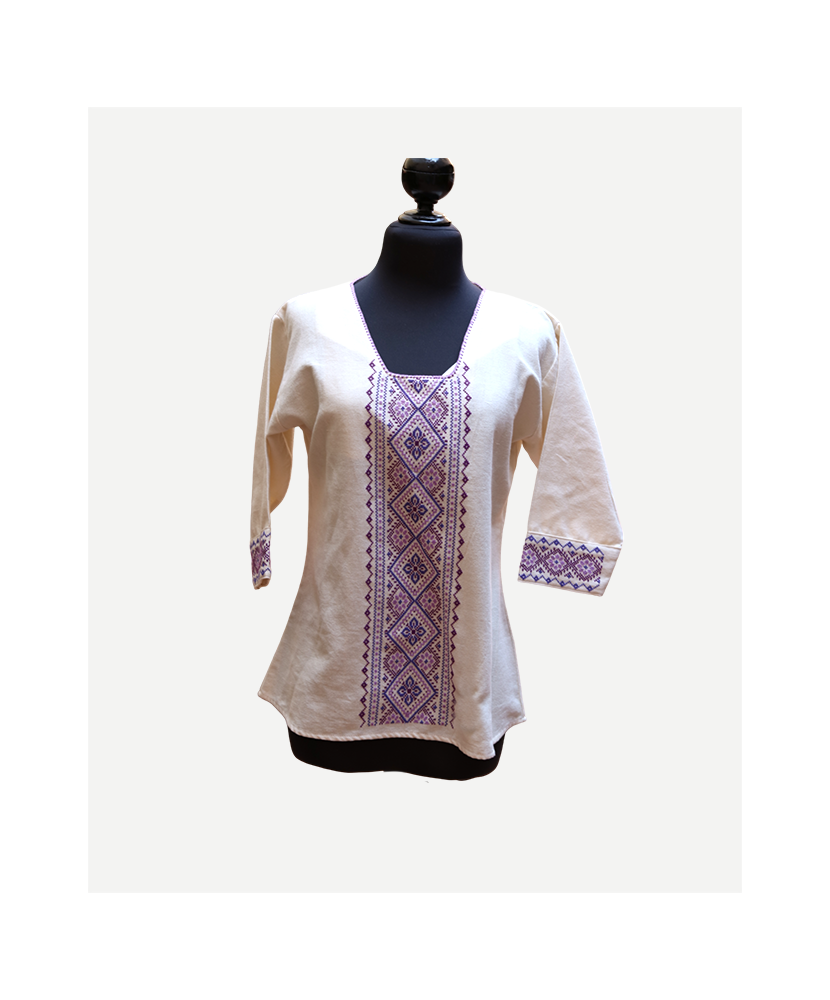 Blusa  Bordada en Tonos Morados